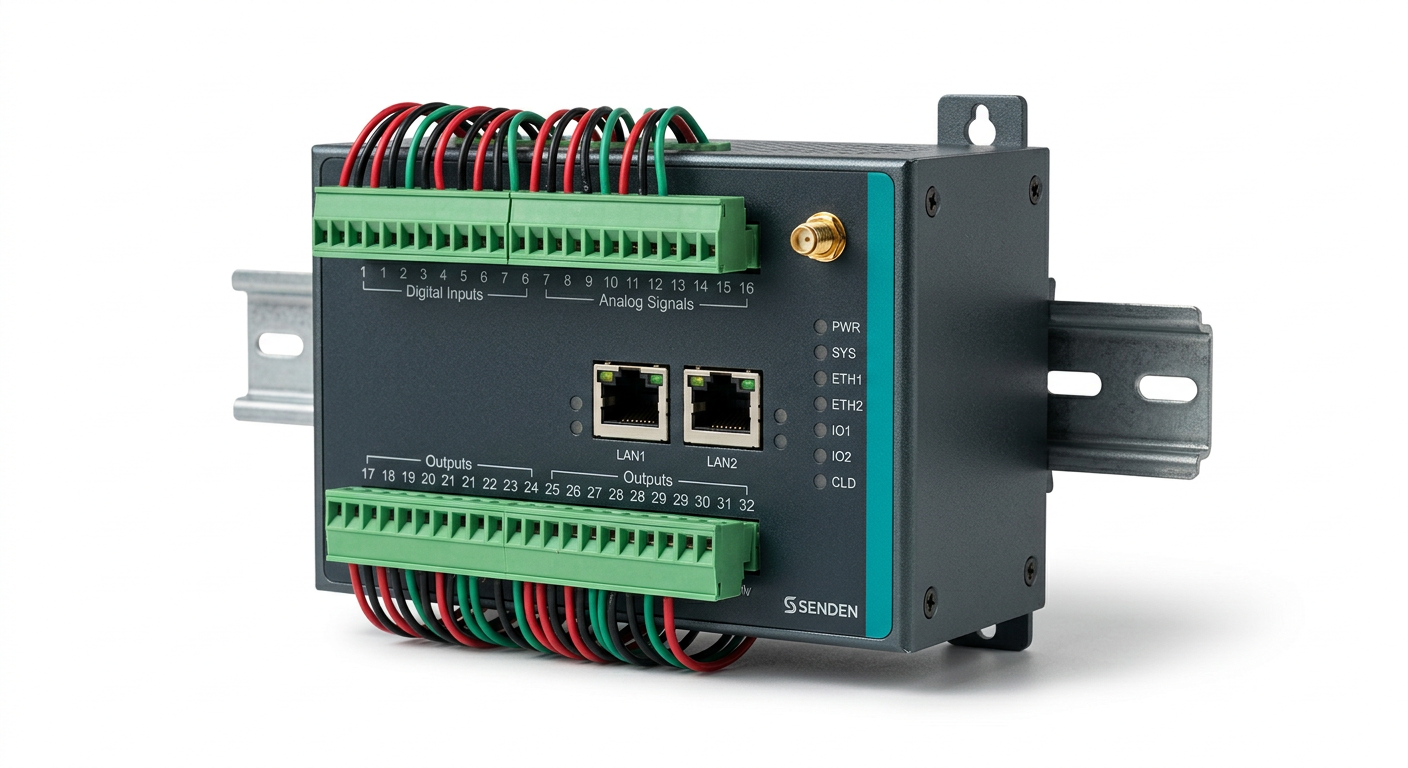 SSENDEN SE-EDGE-110 · Nodo de borde con entradas y salidas