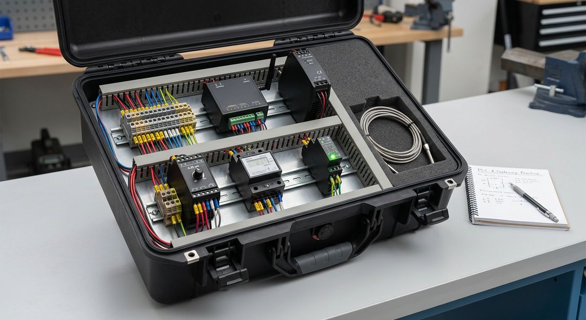 Maleta personal de prácticas SSENDEN Aula (4-20 mA, Modbus, energía)