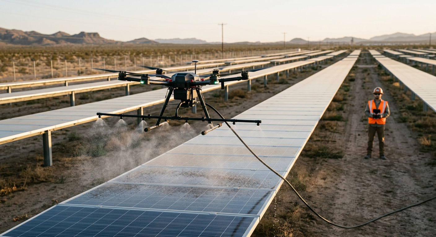 Dron de limpieza SDR-10 (placas solares, cubiertas y fachadas bajas)